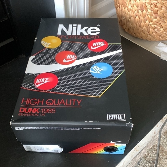 Nike Dunk HighTop 1985 Red Acid Wash‎ Sneakers size 11 shoes retro - Picture 10 of 12